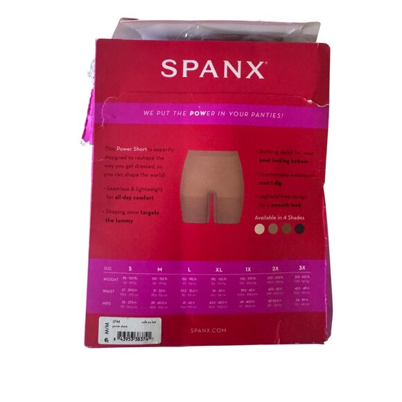 Spanx Power Shaper Short Seamless Size Medium Cafe Au Lait NWB Style 2744 - Picture 4 of 9